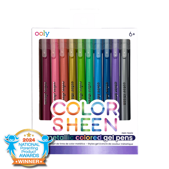 Color Sheen Metallic Colored Gel Pens - Set of 12