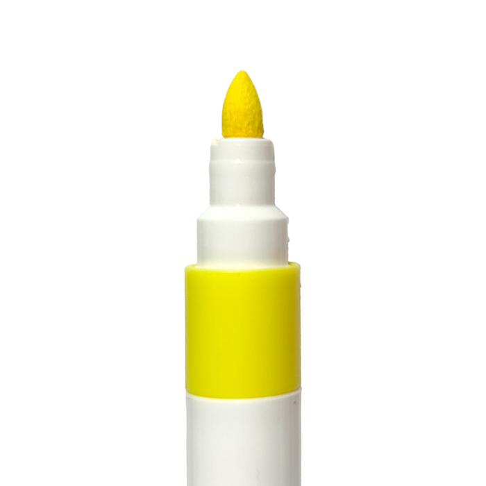 Close up of yellow paint marker tip from OOLY Colortopia Color By Number Paint Marker Kit - Epic Adventures set