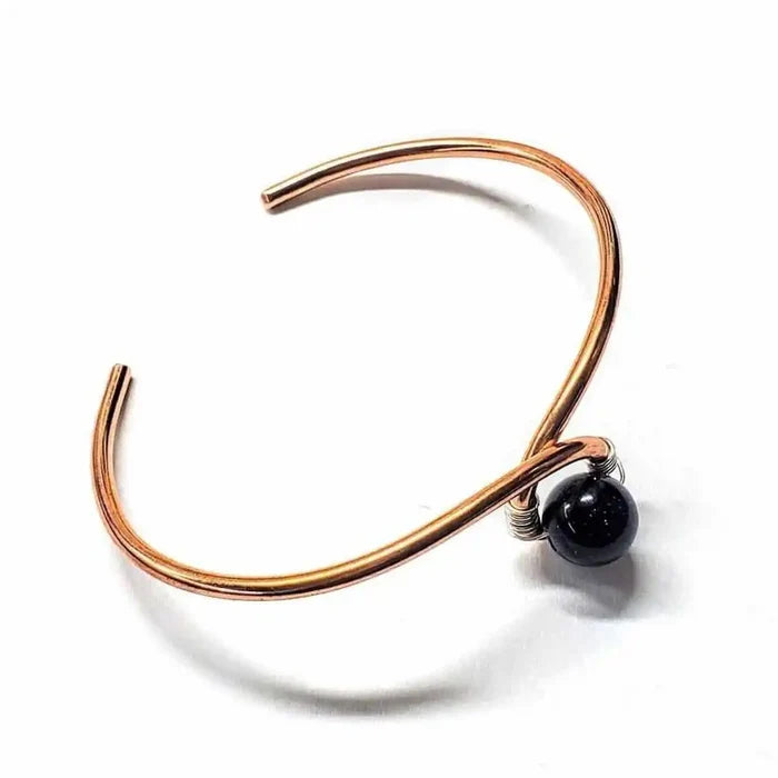 AMD1225Child Abuse Awareness Copper Bangle | Blue Agate & Silver RibbonJewelryBracelet$ 34.00Alexa Martha Designs