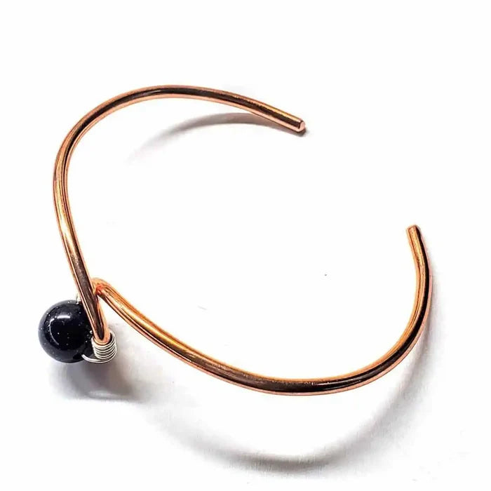 AMD1225Child Abuse Awareness Copper Bangle | Blue Agate & Silver RibbonJewelryBracelet$ 34.00Alexa Martha Designs