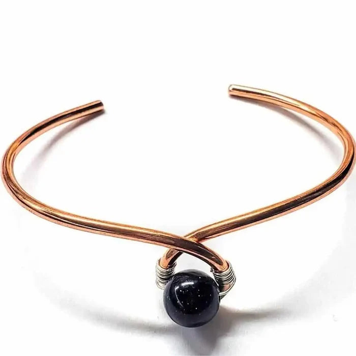 AMD1225Child Abuse Awareness Copper Bangle | Blue Agate & Silver RibbonJewelryBracelet$ 34.00Alexa Martha Designs