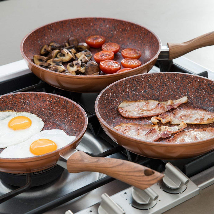 Copper Stone Pans - 4pc Set - TVShop
