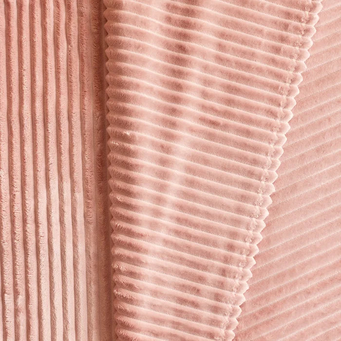 Couverture Karaca Ruby Stripe Wellsoft double, rose