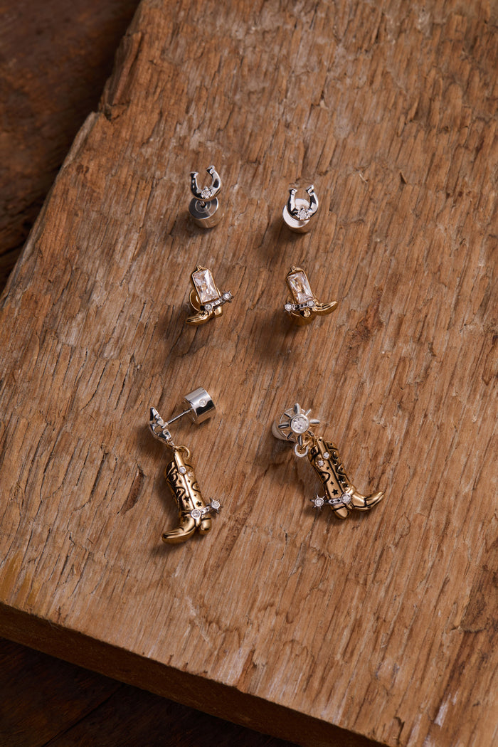 Cowgirl Boot Statement Earring