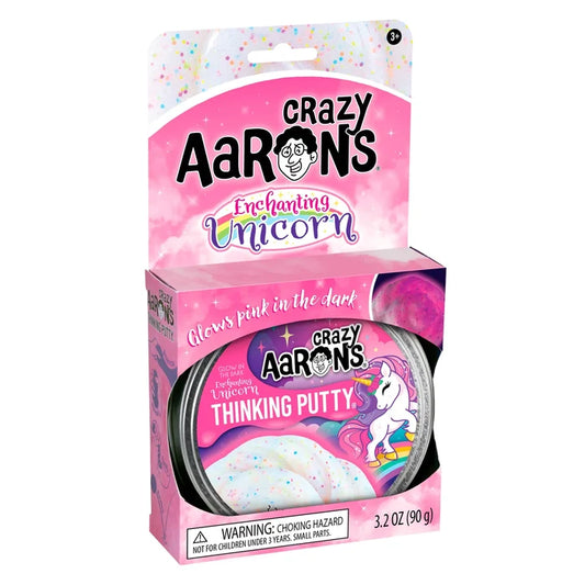 Crazy Aarons Enchanting Unicorn Glowbrights® Full Size 4 Inch Thinking Putty Tin