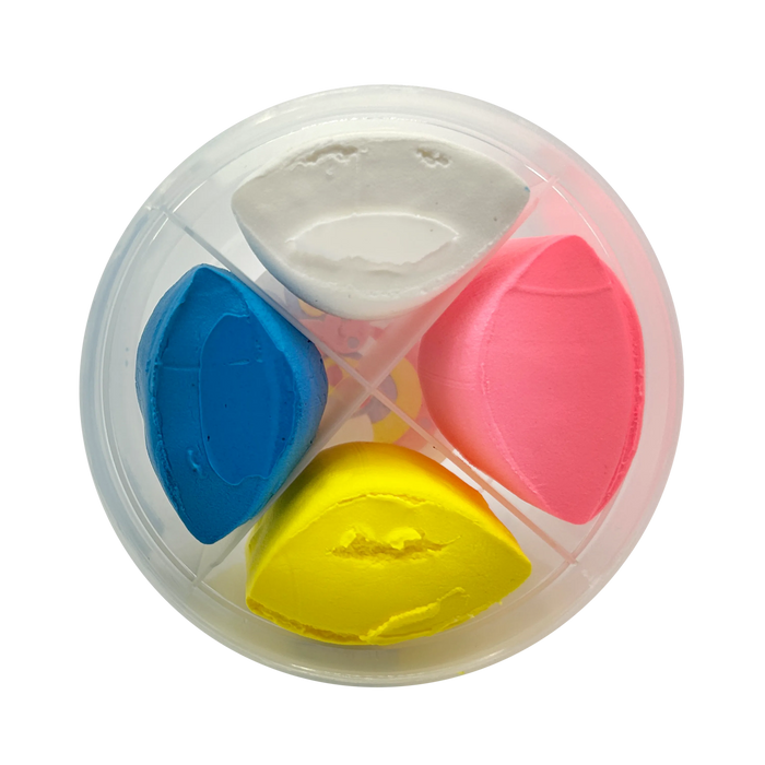 Opened tub of OOLY Creatibles Mini Air Dry Clay Kit - Rainbow BFFs