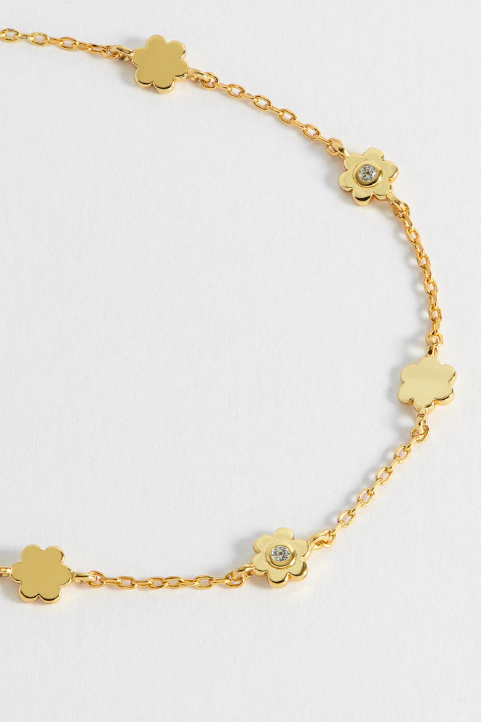 CZ Flower Necklace