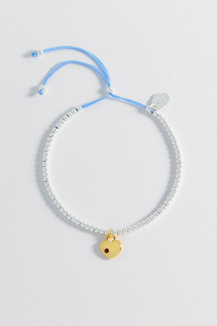 CZ Heart Padlock Bracelet