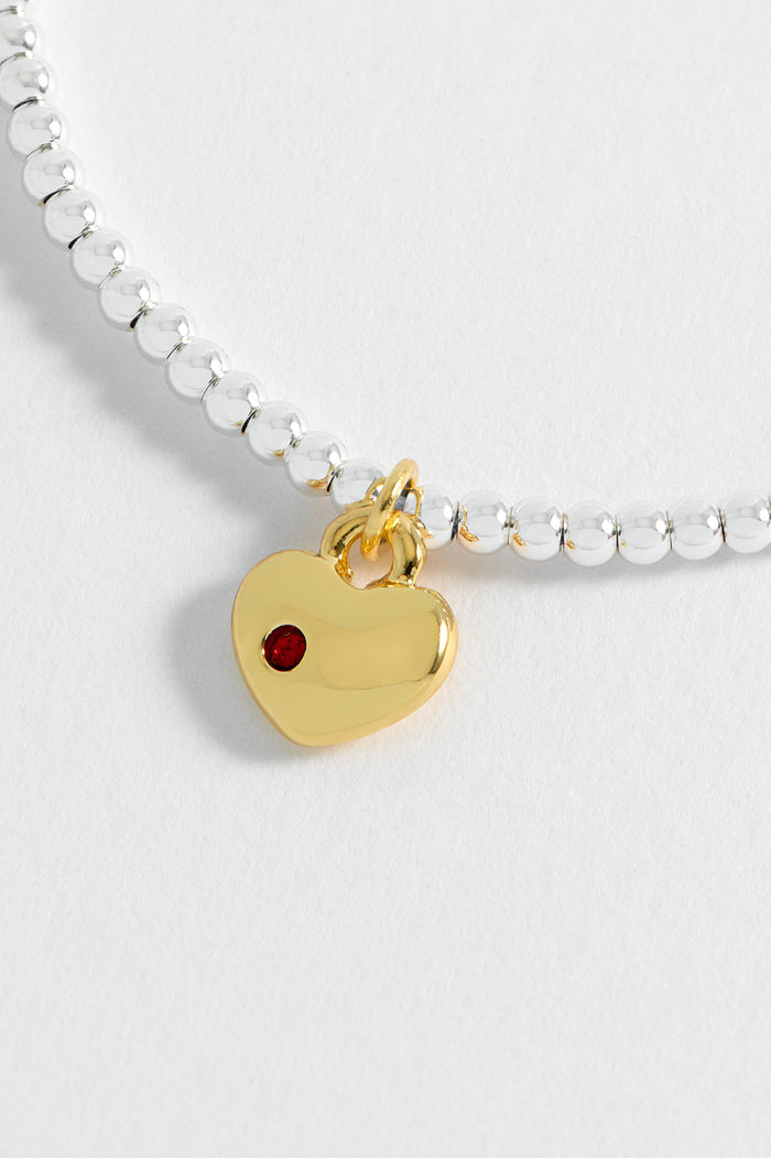 CZ Heart Padlock Bracelet