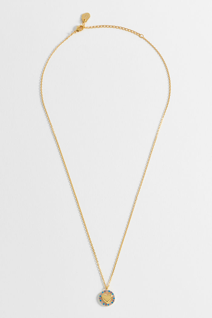 CZ Heart Pendant Necklace