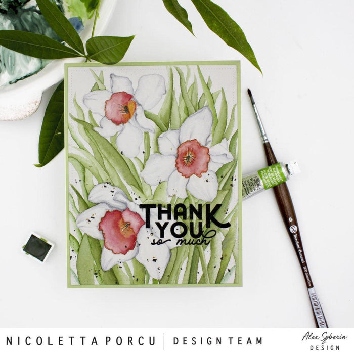 Daffodils Digital Stamp - alexsyberiadesigns