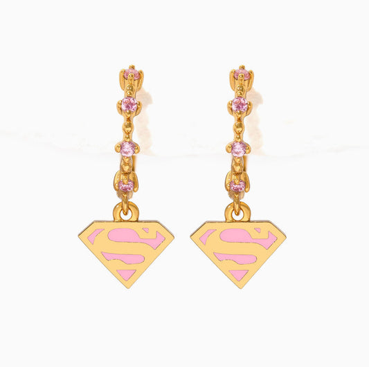 DC Supergirl Dangle Hoops