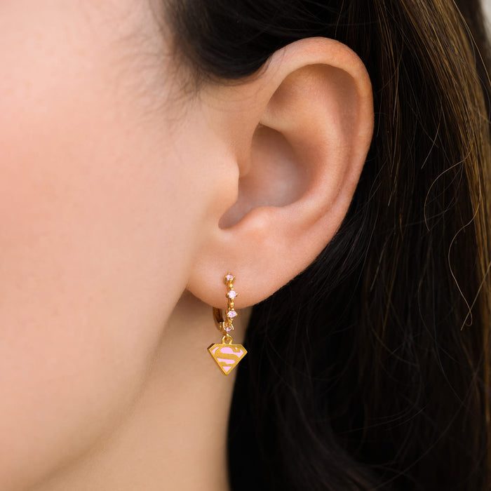 DC Supergirl Dangle Hoops