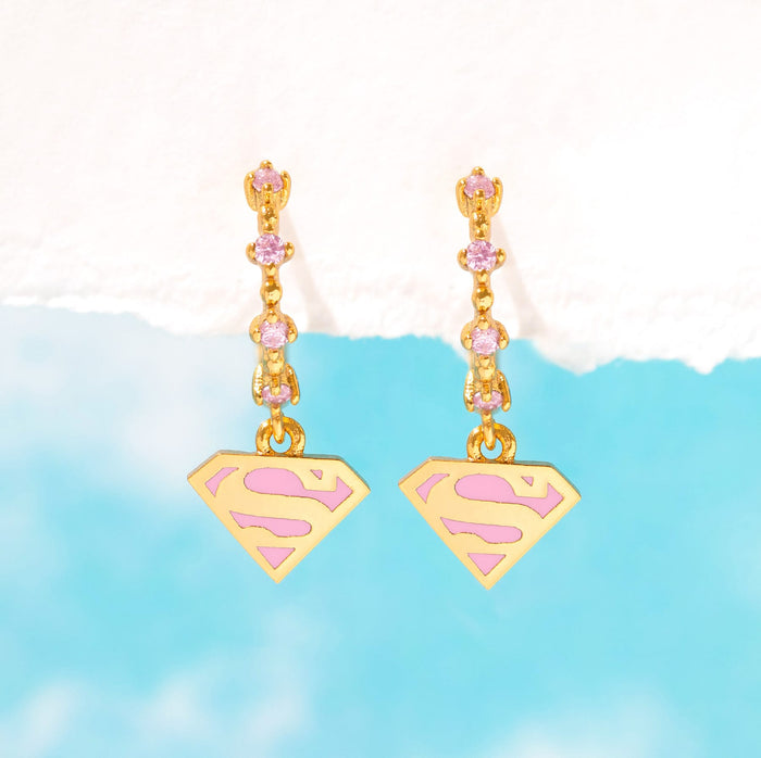 DC Supergirl Dangle Hoops