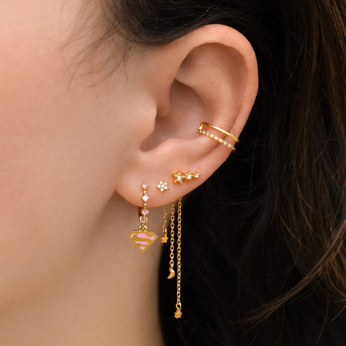 DC Supergirl Dangle Hoops