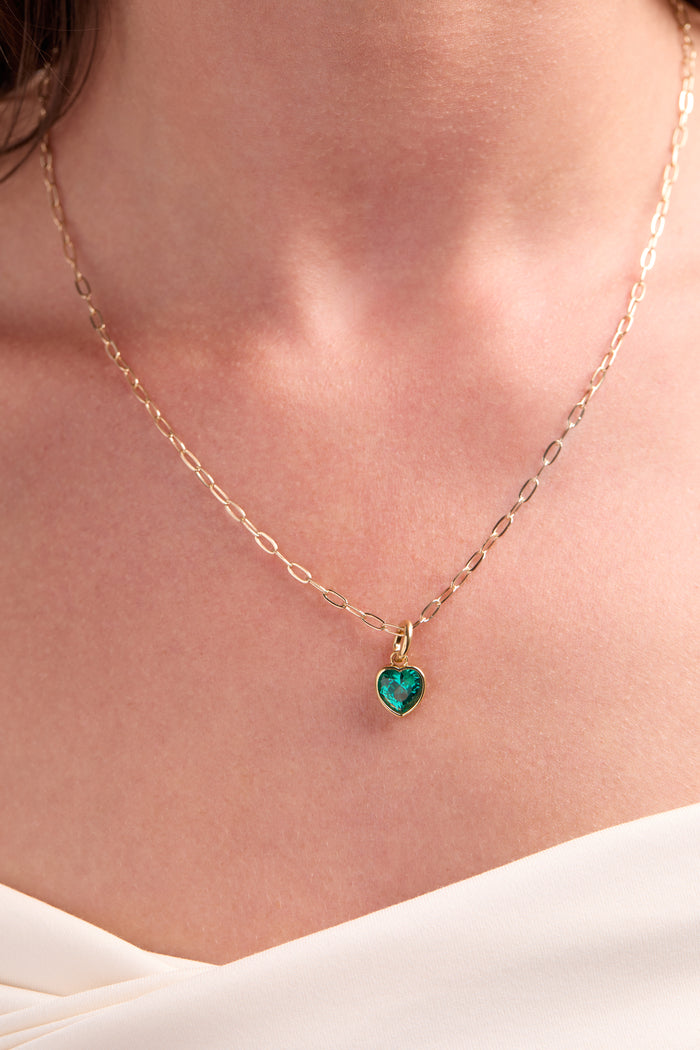 December 'Wisdom' Heart Birthstone Charm