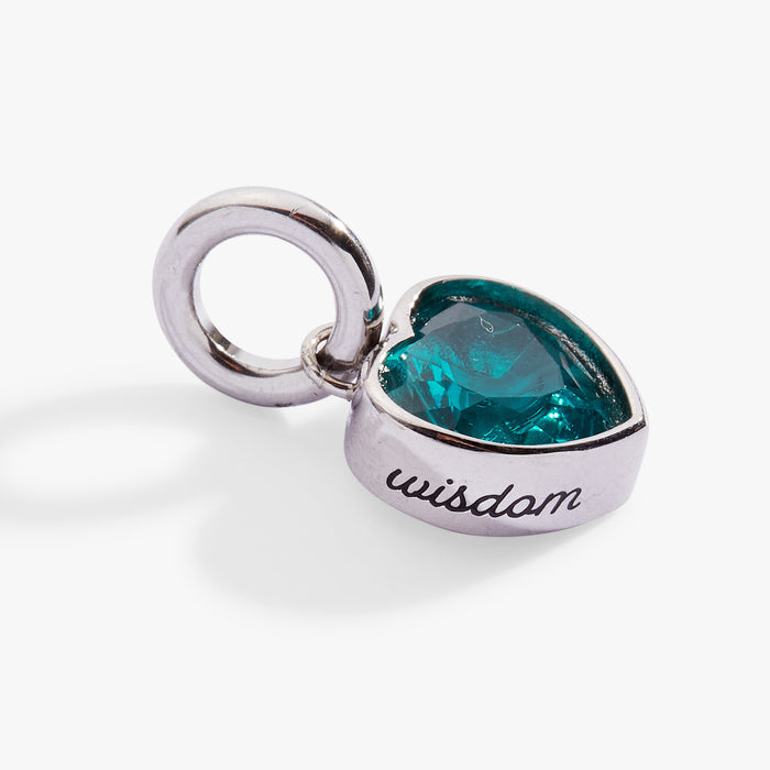 December 'Wisdom' Heart Birthstone Charm