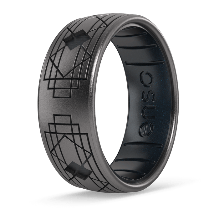 Etched Signature Silicone Ring - Deco Diamonds