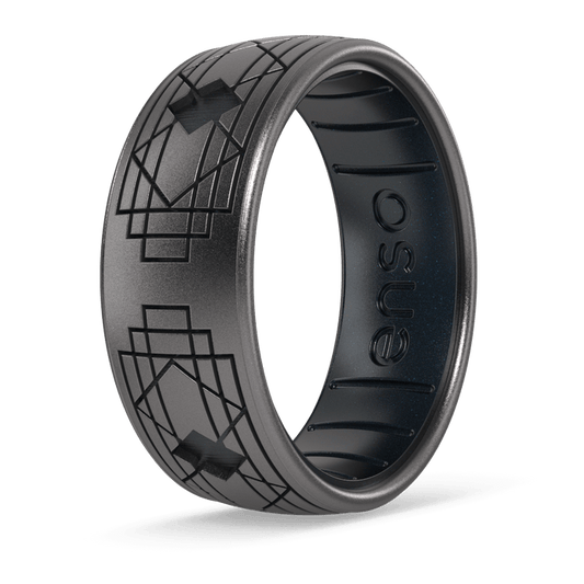 Etched Signature Silicone Ring - Deco Diamonds