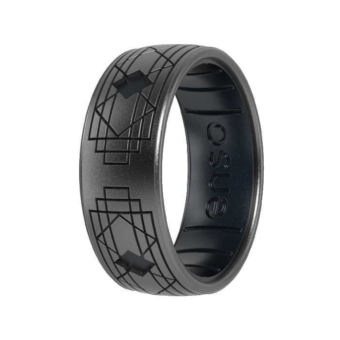 Etched Signature Silicone Ring - Deco Diamonds