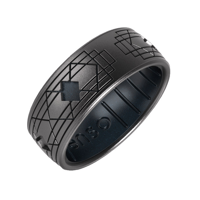 Etched Signature Silicone Ring - Deco Diamonds