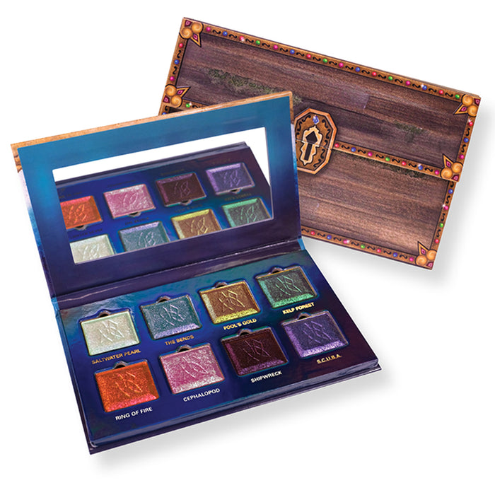 Deep Sea Treasures Palette and carton in front of a white background.