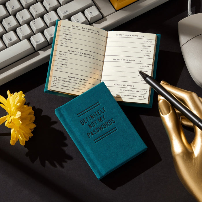 Definitely Not My Passwords - Password Diary Journal Brass Monkey Goods
