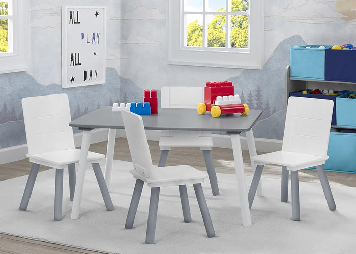 Delta Children Kids Table And 4 Chair Set GreyWhite