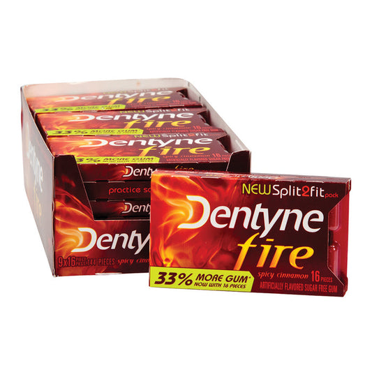 Dentyne Gum Fire Spicy Cinnamon - 9ct