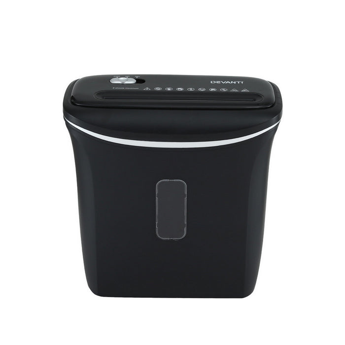 Devanti 12L Cross-Cut Shredder 8-Sheet Paper Home Office Credit Card - Devanti