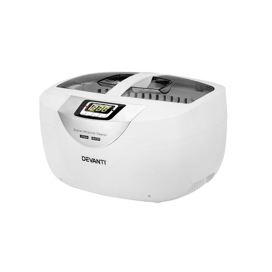 Devanti 2500ml Ultrasonic Cleaner Heater Jewellery Glasses Cleaning Machine 70W - Devanti