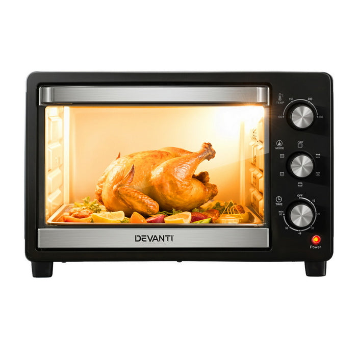 Devanti 30L Convection Oven Electric Fryer Ovens 1600W - Devanti