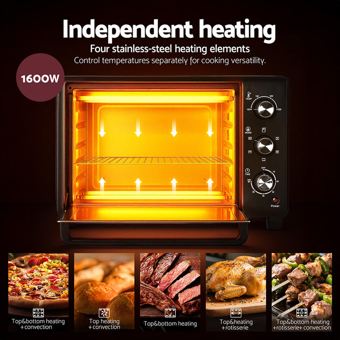 Devanti 30L Convection Oven Electric Fryer Ovens 1600W - Devanti