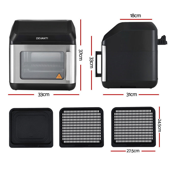 Devanti Air Fryer 13L LCD Fryers Oven - Devanti