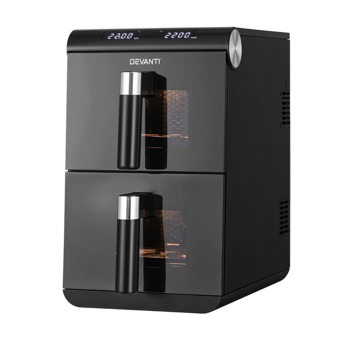 Devanti Air Fryer Oven 11L Dual Zone Fryers - Devanti