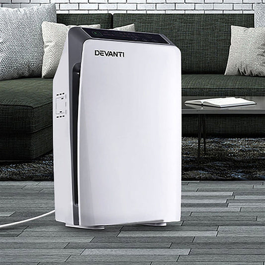 Devanti Air Purifier Cleaner Home Purifiers Odour Sensor HEPA Filter -Home Living Store - -