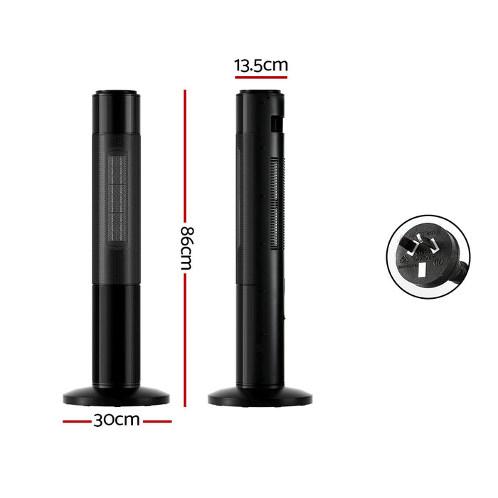 Devanti Ceramic Tower Heater 3D Flame 2000W - Devanti