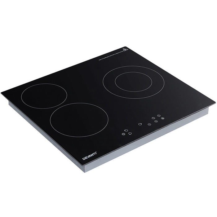 Devanti Electric Ceramic Cooktop 60cm Kitchen Cooker 4 Burner Hob Touch Control 5200W - Devanti