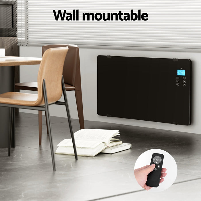 Devanti Electric Convection Heater Black 2000W - Devanti
