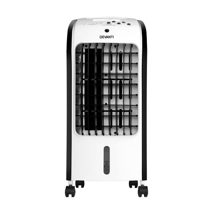 Devanti Evaporative Air Cooler Conditioner Portable 4L Cooling Fan Humidifier -Home Living Store - -