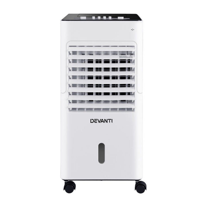 Devanti Evaporative Air Cooler Conditioner Portable 6L Cooling Fan Humidifier -Home Living Store - -