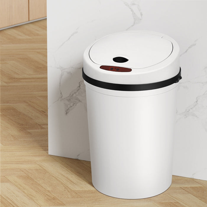Devanti Sensor Bin Motion Rubbish Bins Kitchen Automatic Trash Can White 9L - Devanti