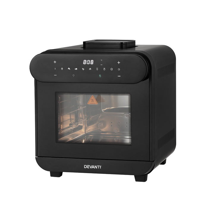 Devanti Steam Air Fryer Oven 15L W/ LCD Touch 1600W - Devanti