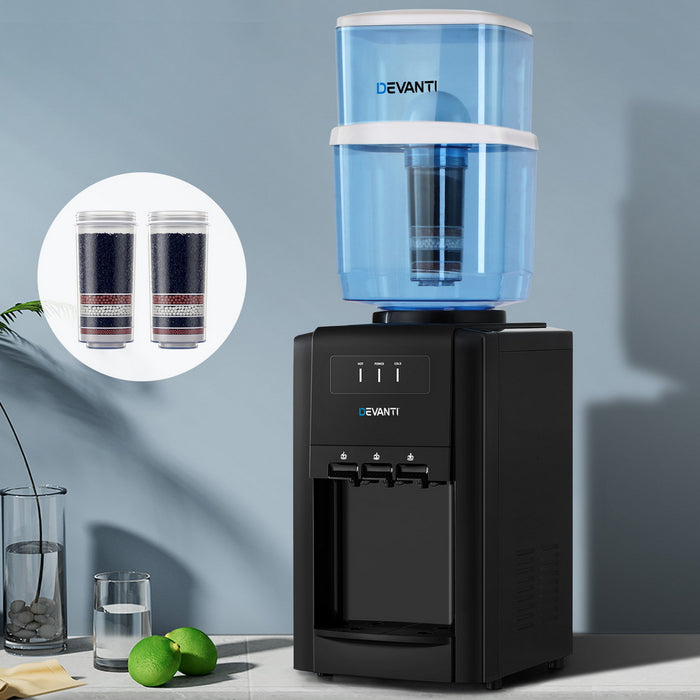 Devanti Water Cooler Dispenser Bench Top 22L w/2 Filter - Devanti
