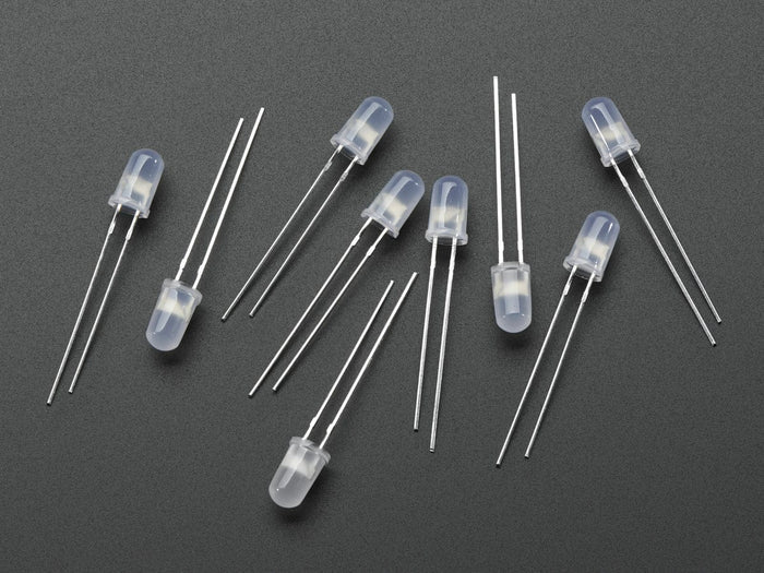 Diffused 5mm Slow Fade Flashing RGB LED - 10 pack (Slow fade) by The Pi Hut - The Pi Hut