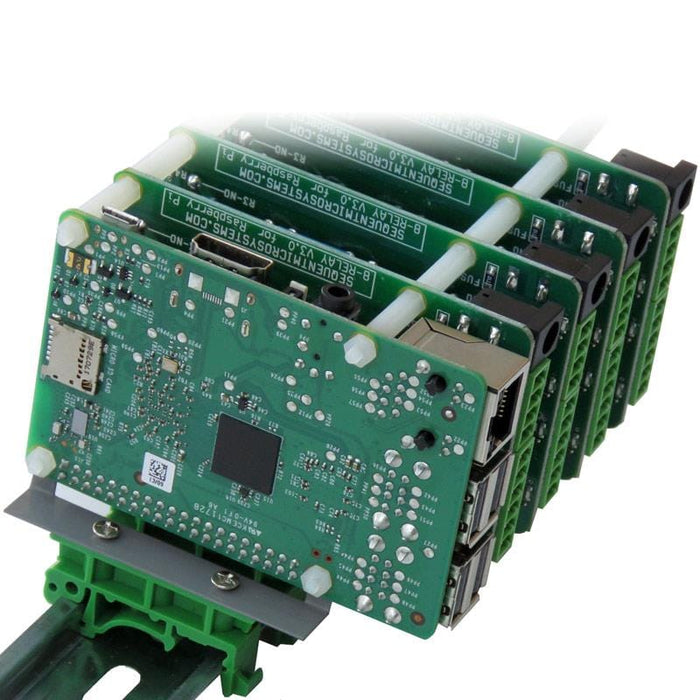 DIN-RAIL Kit Type-2 - Perpendicular to Rail - for Raspberry Pi by Sequent - The Pi Hut