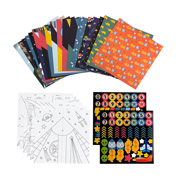 Full contents of OOLY DIY Paper Airplanes Activity Kit