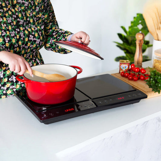 Double Induction Cooker w/ 2 Plates, 240C, 1000- 1400W -Home Living Store - -