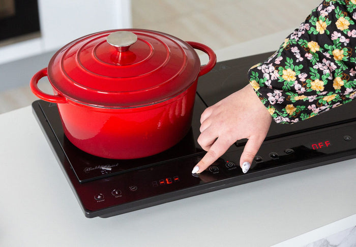 Double Induction Cooker w/ 2 Plates, 240C, 1000- 1400W -Home Living Store - -