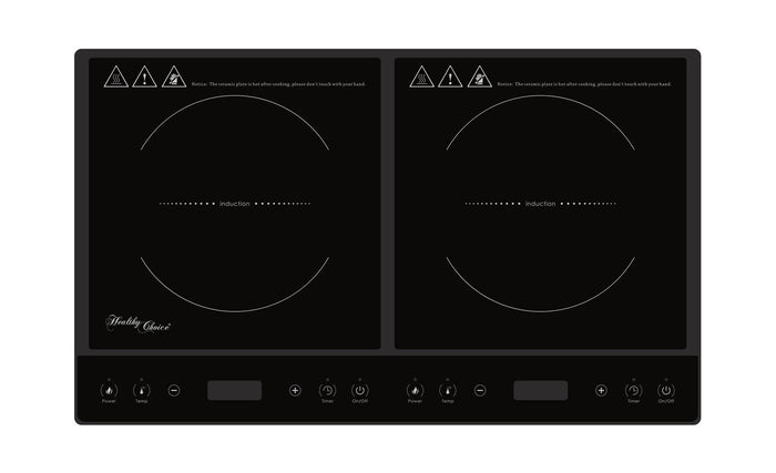 Double Induction Cooker w/ 2 Plates, 240C, 1000- 1400W -Home Living Store - -